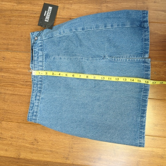 Missguided Single Split Denim Mini Skirt - Picture 6 of 12